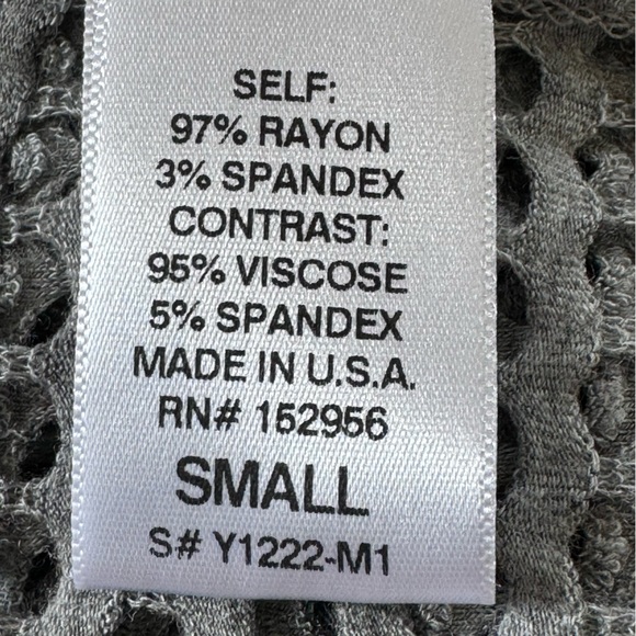 Laser cut Beach hoodie from Buckle High low hem Gray USA Made Small - Picture 7 of 16